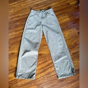 American Eagle Stretch Utility Pants Women’s 4 Light Brown Straight Leg Mid Rise